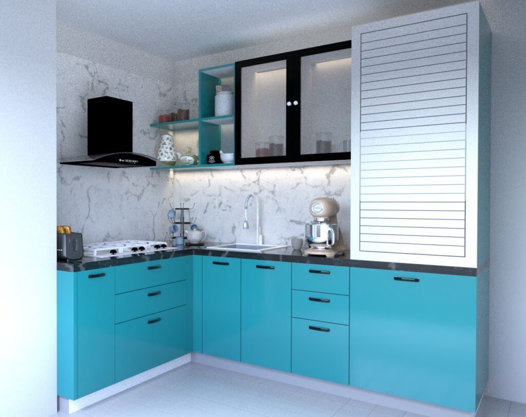 Photorealistic 3D model of modular kitchen design – Interior Designer Portfolio in Mumbai