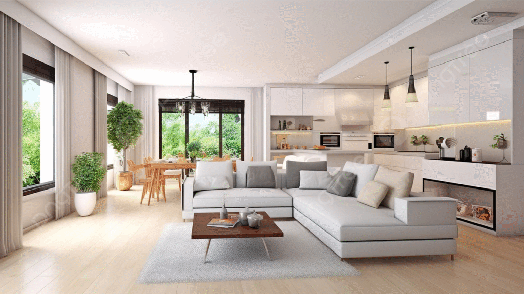 Elegant Mumbai living room with false ceiling and layered lighting - interior designer contact in Mumbai